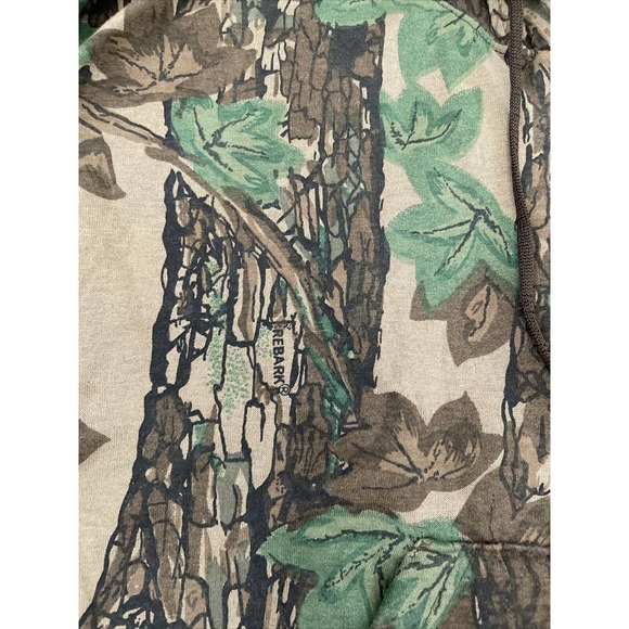 Vintage Ace Sportswear Men's Trebark Camo Full Zip Hoodie Sweatshirt Medium VTG - Picture 6 of 9